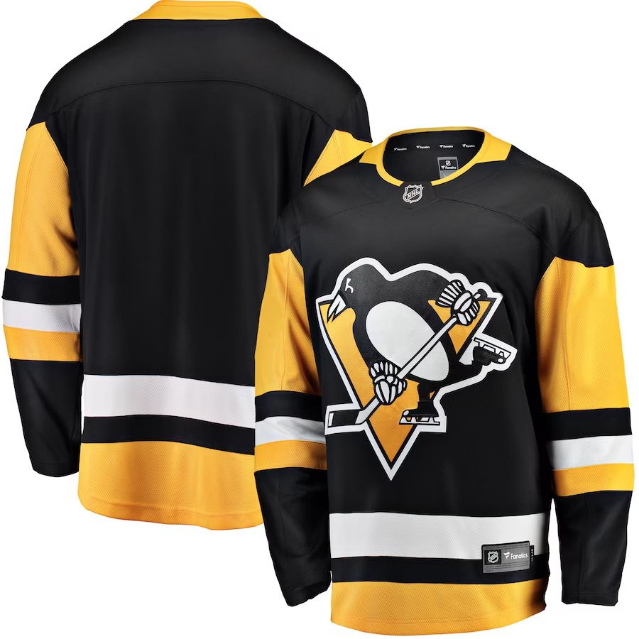Men Pittsburgh Penguins Fanatics Branded Black Breakaway Home NHL Jersey